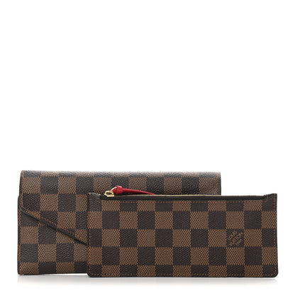 Louis Vuitton Damier Ebene Josephine Wallet Red 1 of 16