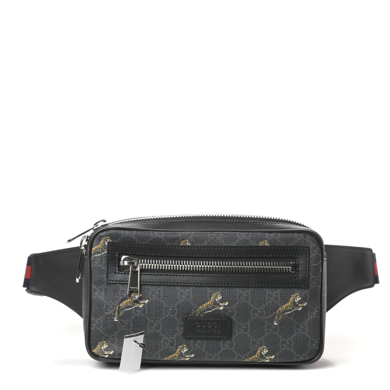 Gucci Soft GG Supreme Monogram Tigers Belt Bag Black Multicolor 1 of 9