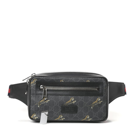 Gucci Soft GG Supreme Monogram Tigers Belt Bag Black Multicolor 1 of 9