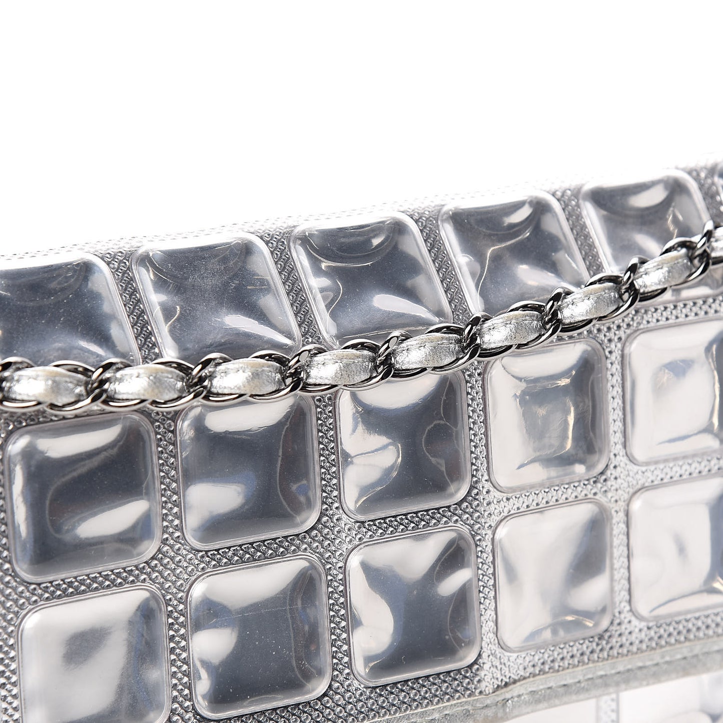 Vinyl Large Ice Cube Flap Silver
