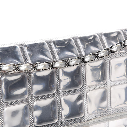 Chanel Vinyl Large Ice Cube Flap Silver 14 of 14