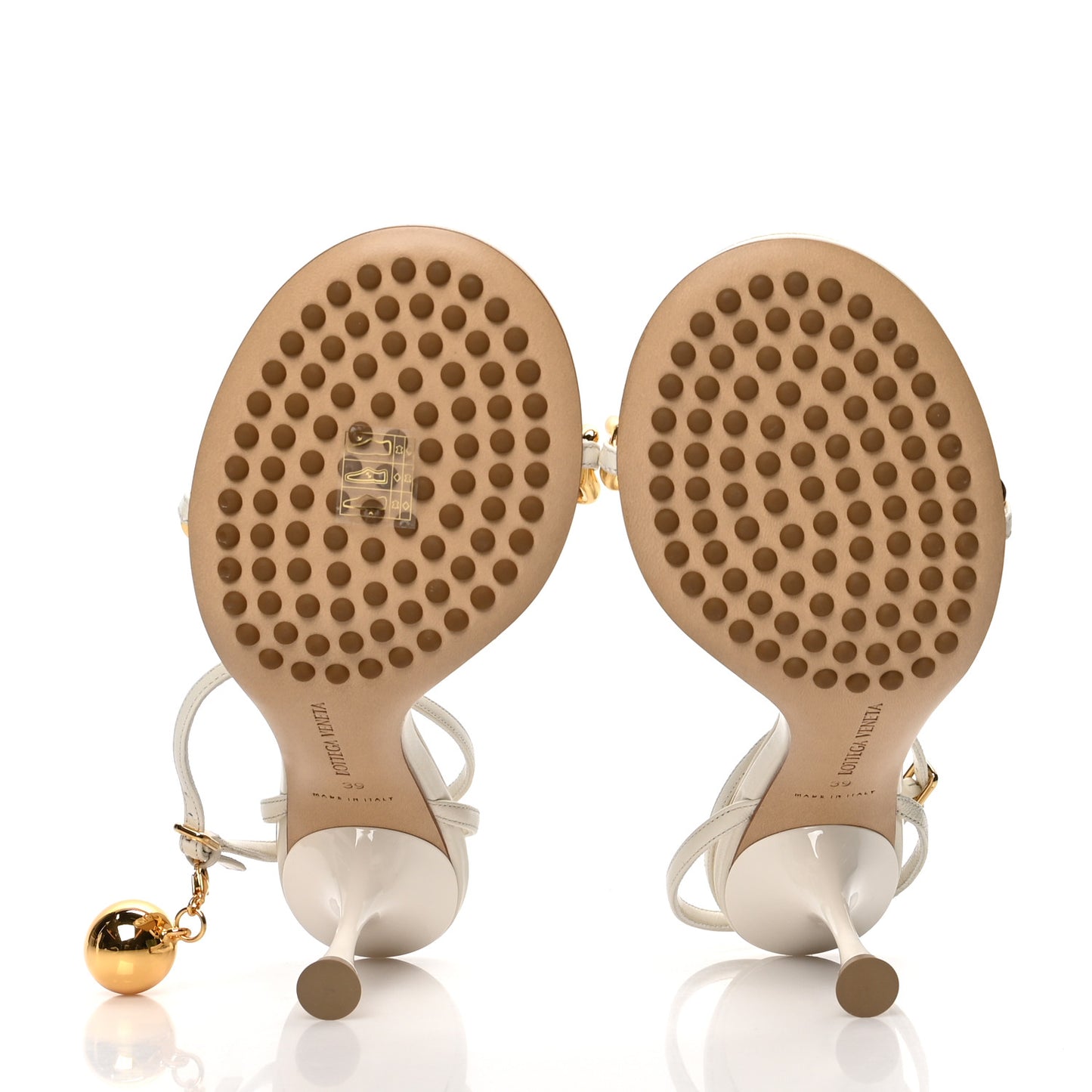 Lambskin Dot 90mm Sandals 39 String