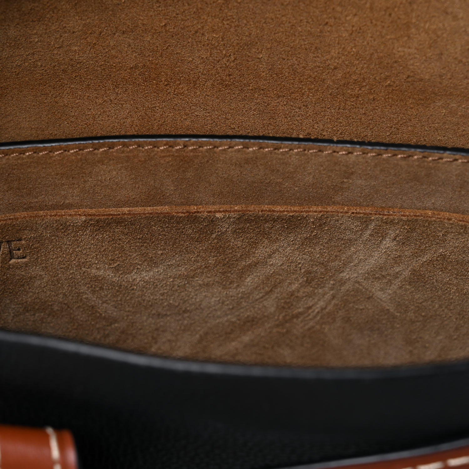 Loewe Grained Calfskin Small Gate Crossbody Bag Pecan Black 10 of 14