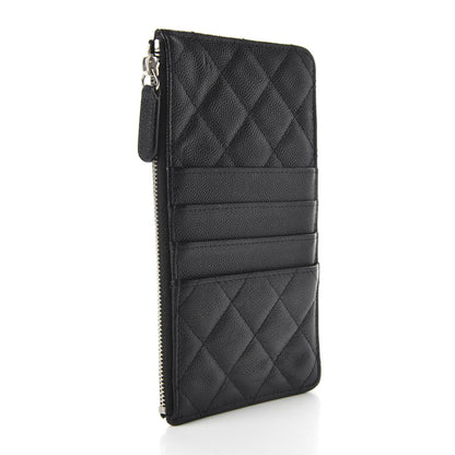 Chanel Caviar Quilted Classic Flat Wallet Pouch Black 3 of 7