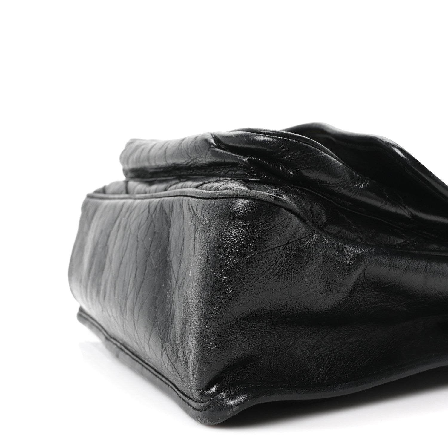 Saint Laurent Crinkled Calfskin Matelasse Monogram Medium Niki Chain Satchel Black 10 of 10