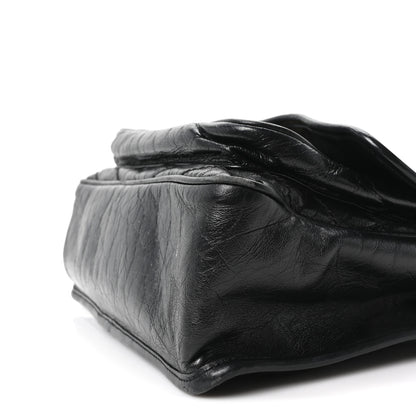 Saint Laurent Crinkled Calfskin Matelasse Monogram Medium Niki Chain Satchel Black 10 of 10
