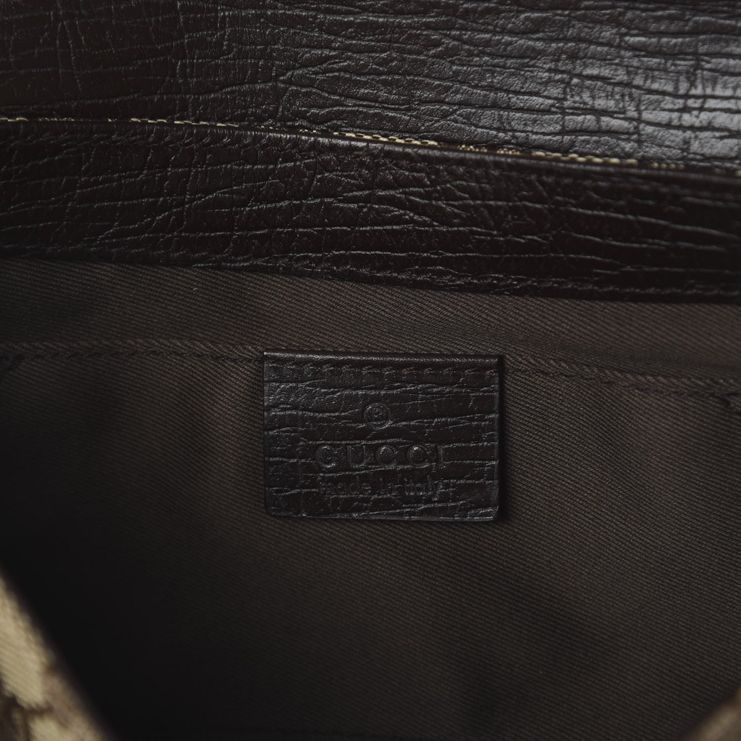 Gucci Monogram Horsebit Clutch Dark Brown 7 of 7