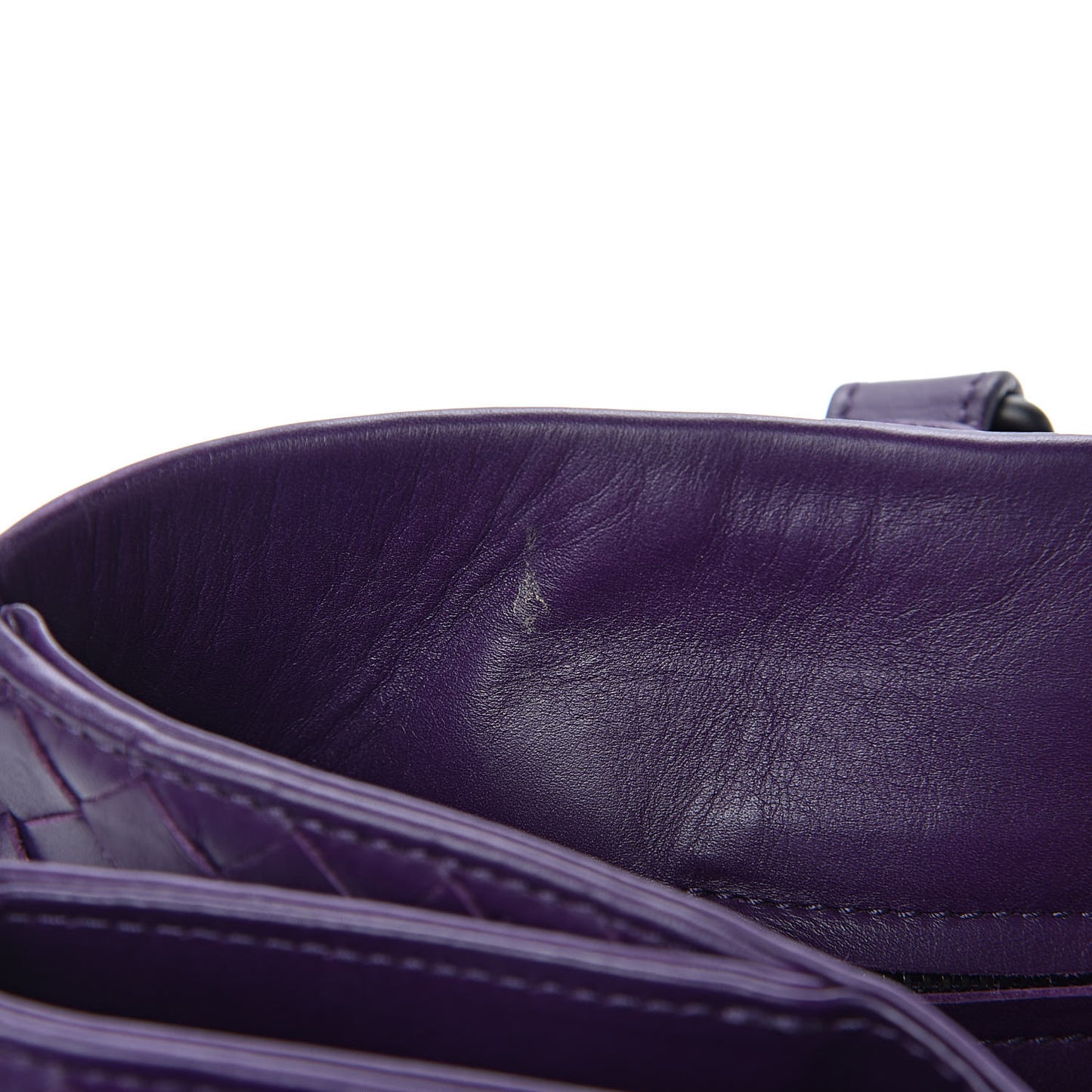 Nappa Intrecciato Medium Roma Tote Plum