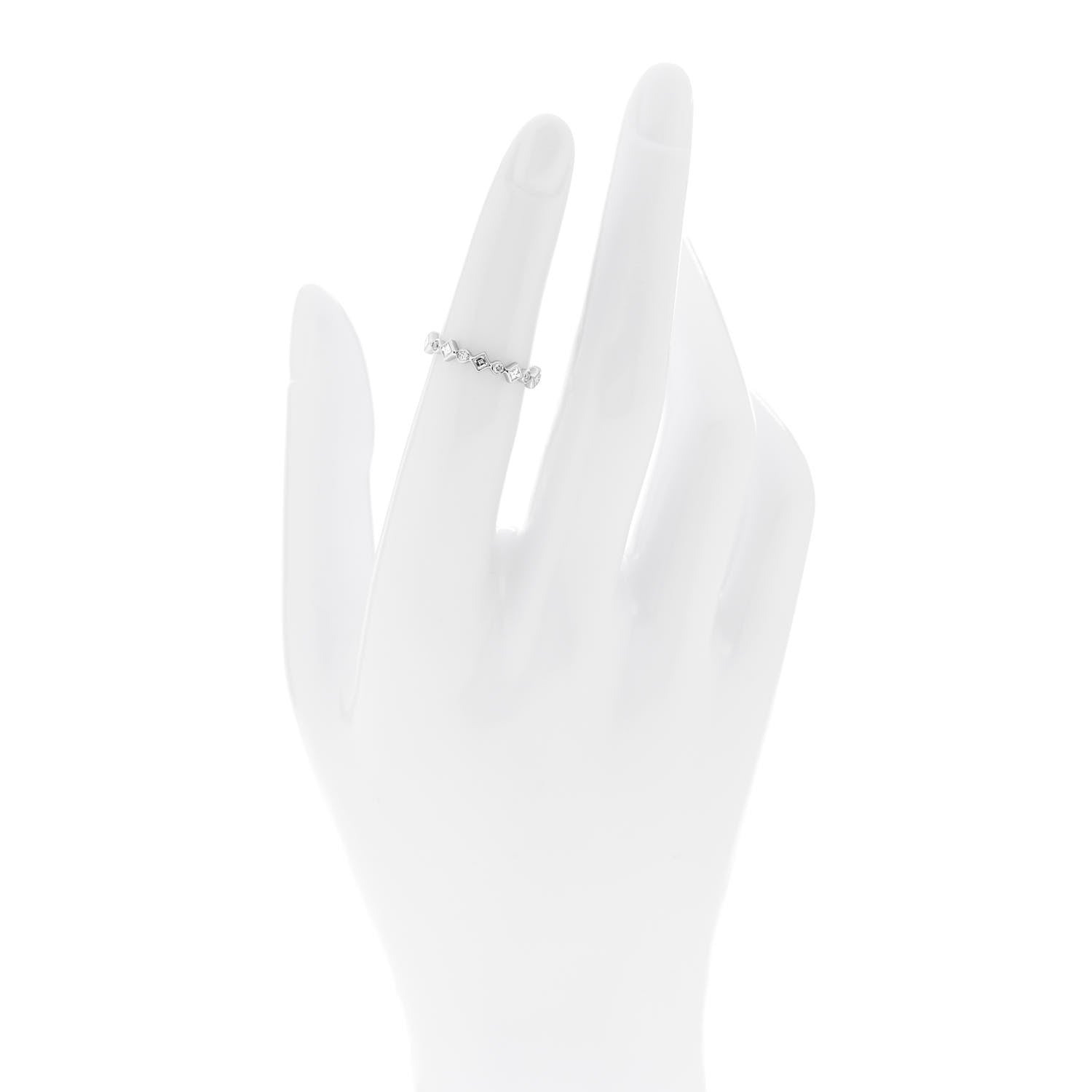 Tiffany Platinum Diamond Jazz Band Ring 47 4.25 2 of 4
