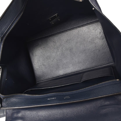 Celine Drummed Calfskin Suede Medium Trapeze Navy 6 of 15