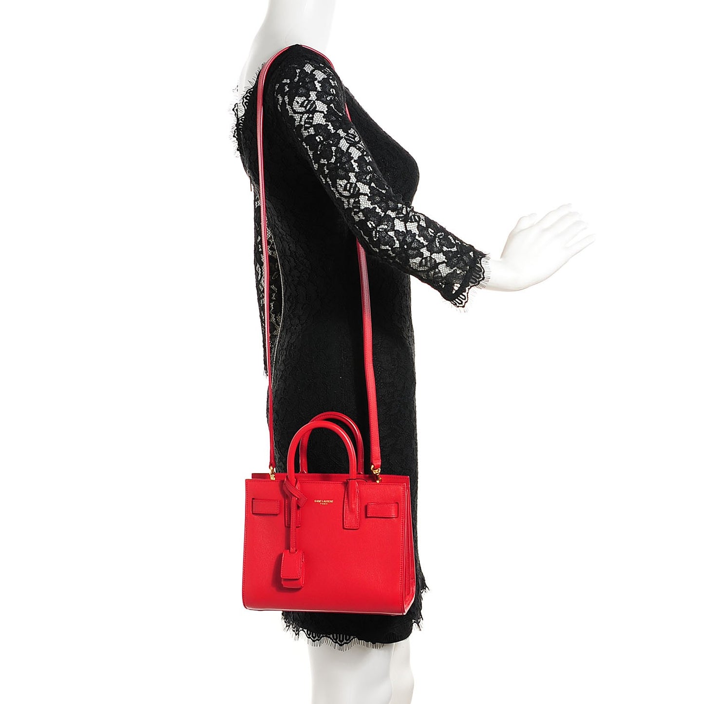 Calfskin Nano Sac De Jour Lipstick Red