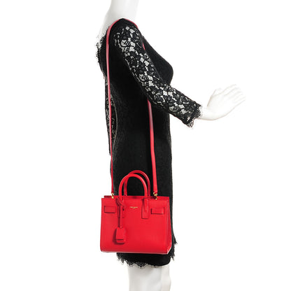 Saint Laurent Calfskin Nano Sac De Jour Lipstick Red 2 of 7