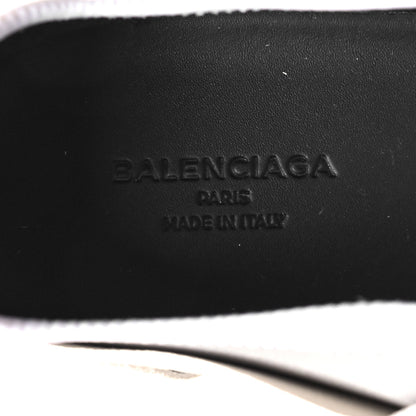 Balenciaga Mesh Calfskin Neoprene Suede Womens Race Runner Sneakers 40 White Black Grey 7 of 8