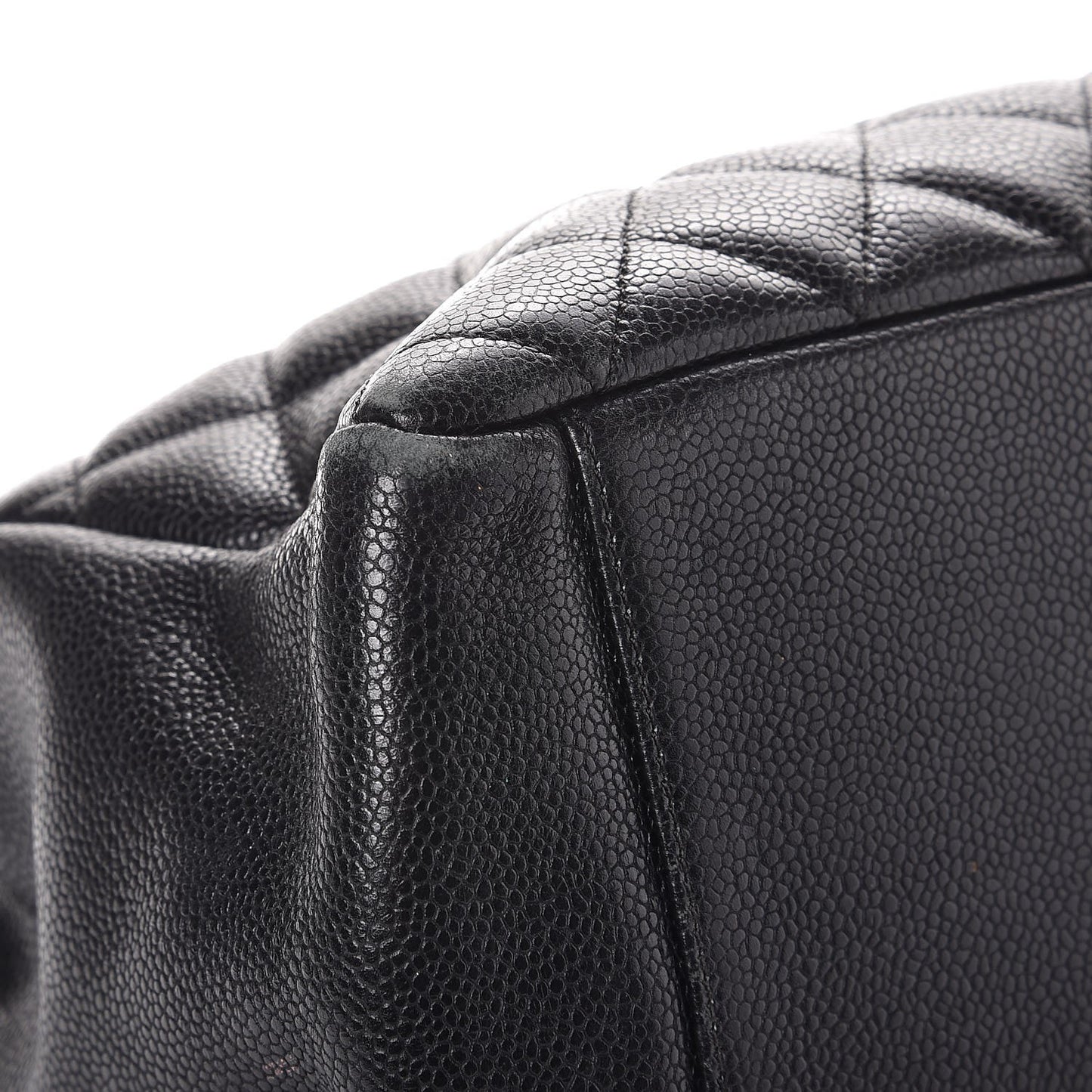 Caviar Quilted Grand Shopping Tote GST Black