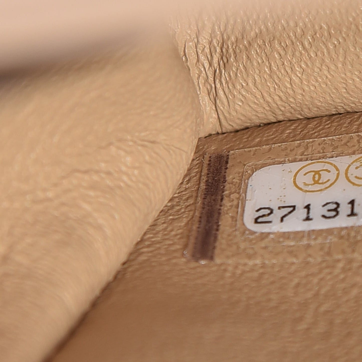 Lambskin Quilted Mini Rectangular Flap Beige