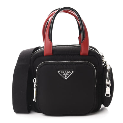 Prada Tessuto Nylon Pocket Top Handle Cargo Bag Black Fuoco 1 of 9
