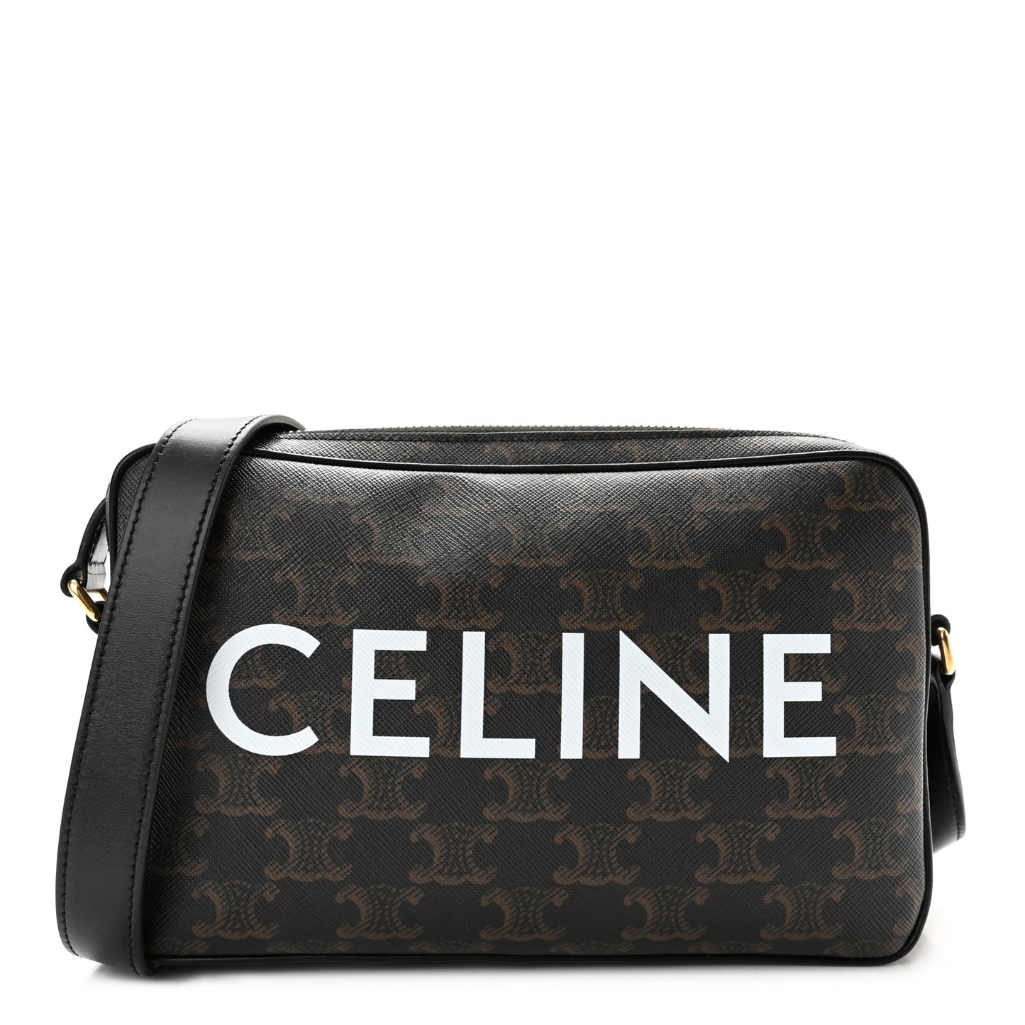 Triomphe Canvas Medium Messenger Bag Black