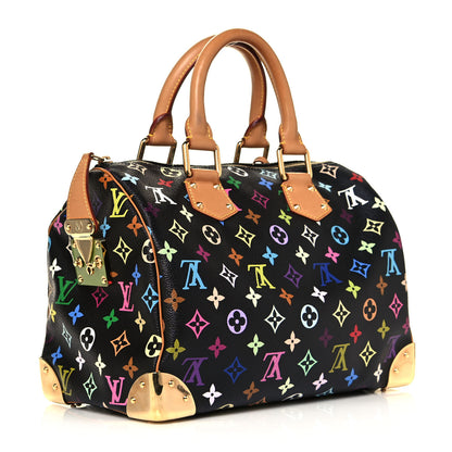 Louis Vuitton Monogram Multicolor Speedy 30 Black 3 of 14