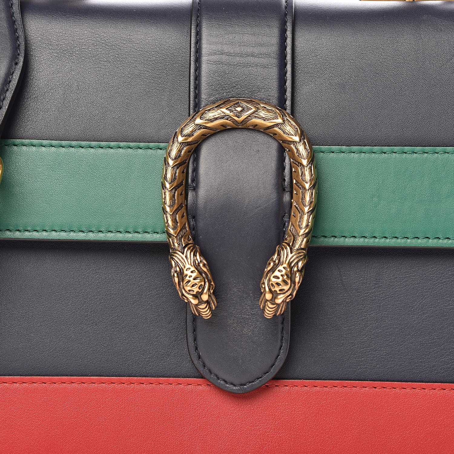 Gucci Moon Calfskin Bamboo Web Medium Dionysus Top Handle Bag Blue Emerald Hibiscus Red 13 of 13