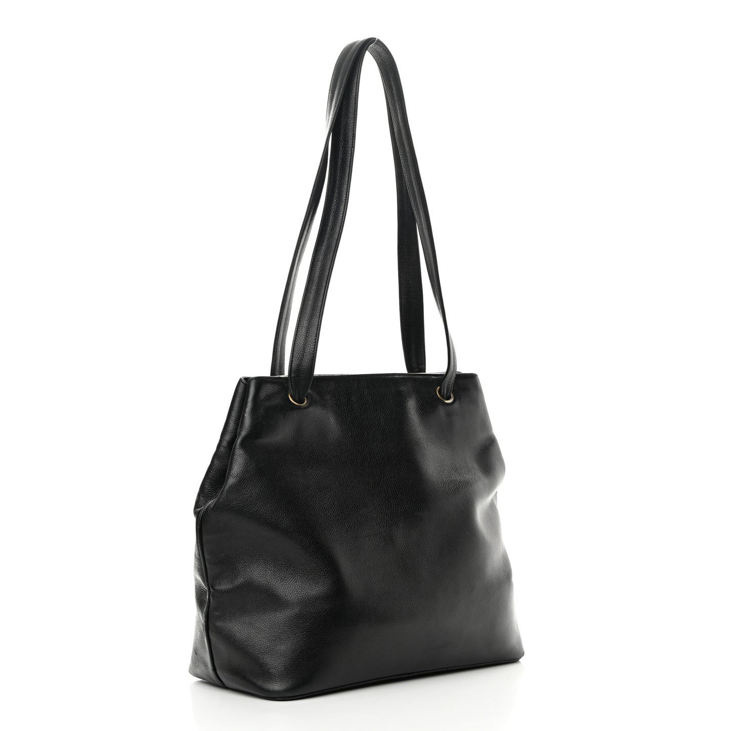 Caviar Large CC Shoulder Bag Black