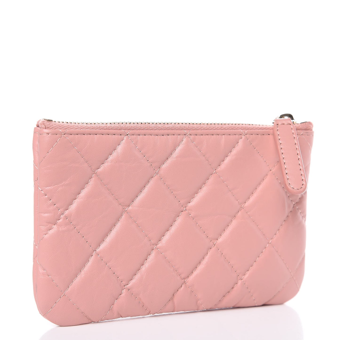 Aged Calfskin Quilted Small Reissue Cosmetic Case Light Pink