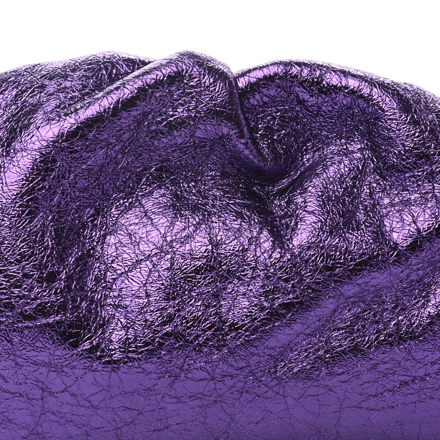 Bottega Veneta Metallic Crinkled Lambskin The Pouch Viola 16 of 22