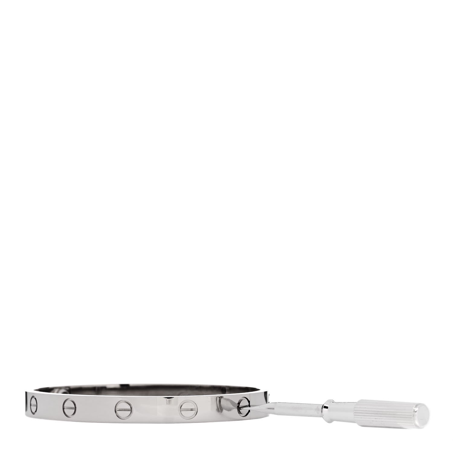 Cartier 18K White Gold LOVE Bracelet 17 3 of 6