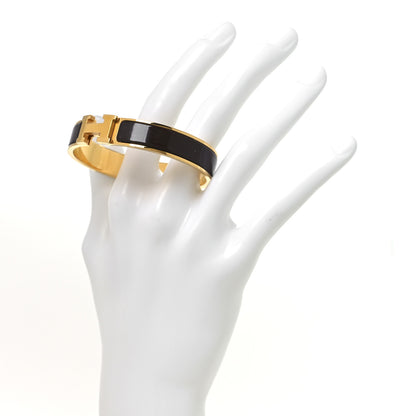 Hermes Enamel Narrow Clic Clac H Bracelet GM Moka 2 of 4