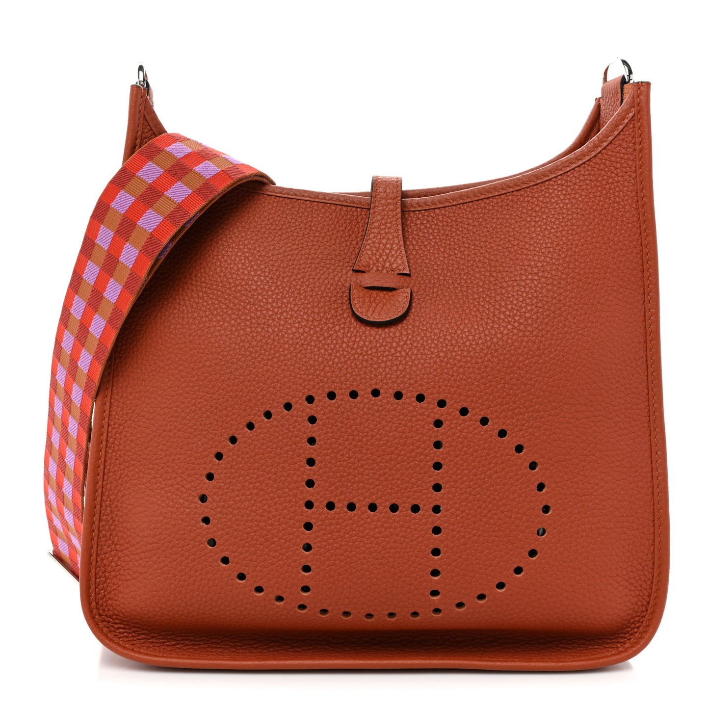 Taurillon Clemence Quadrille Evelyne III PM Cuivre Capucine Parme Rouge Duchess