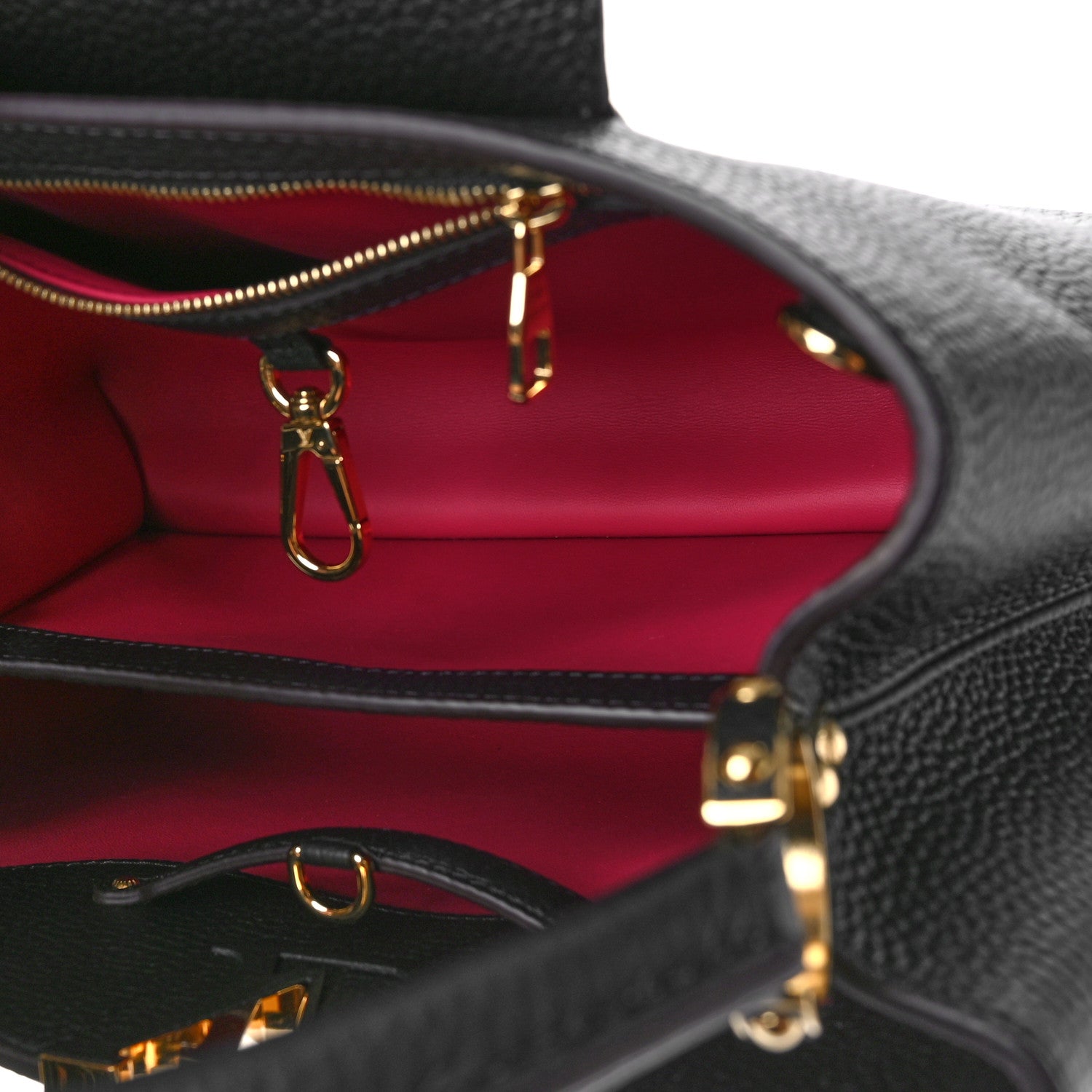 Louis Vuitton Taurillon Capucines PM Black 5 of 8