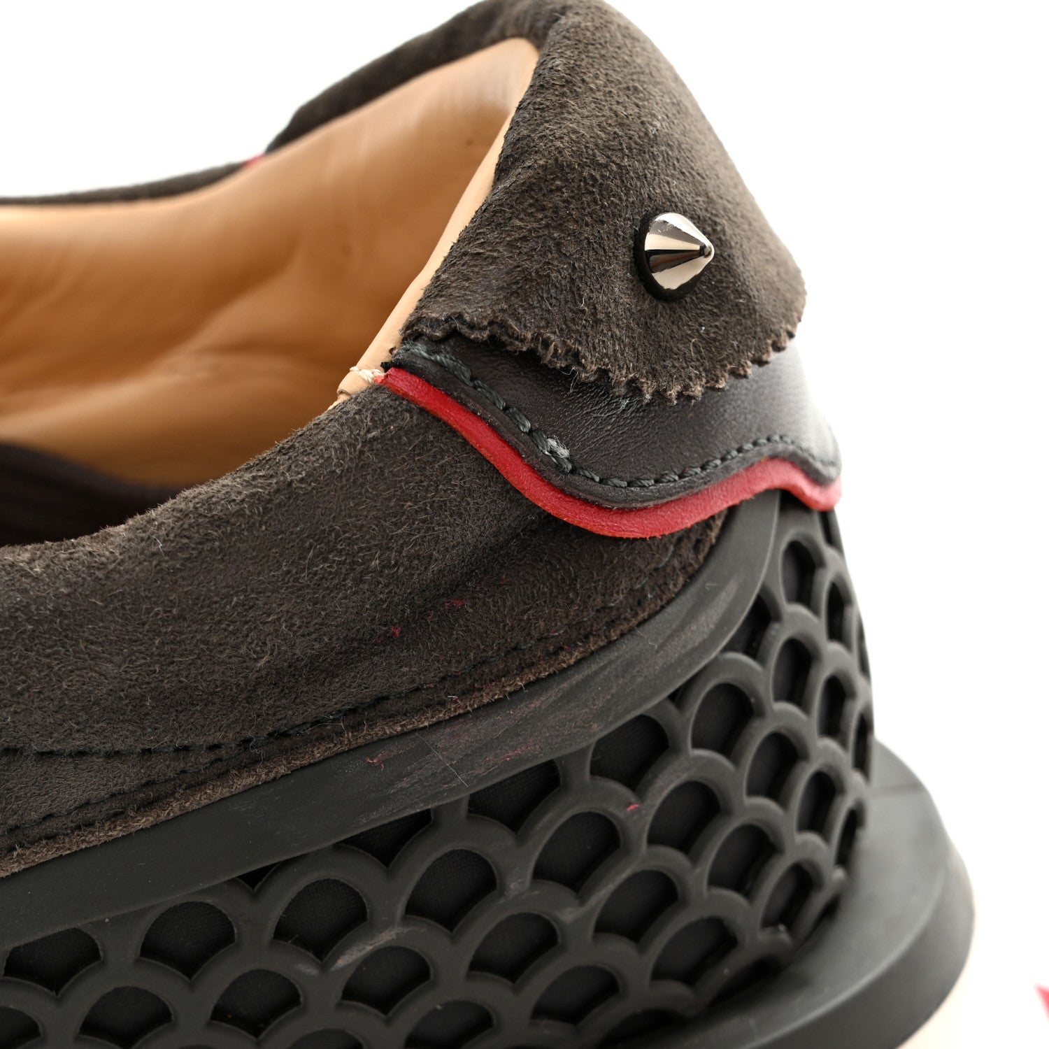 Christian Louboutin Suede Calfskin Mens Loubishark Sneakers 42.5 Ombre 10 of 12