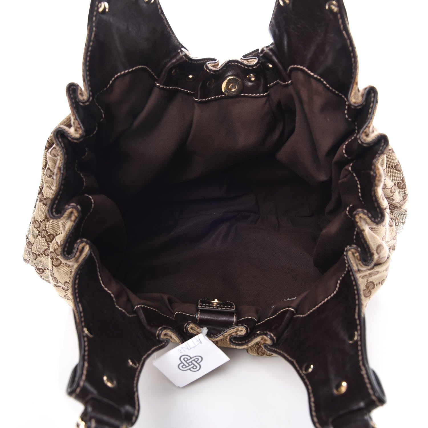 Gucci Monogram Studded Pelham Tote Ebony 5 of 9