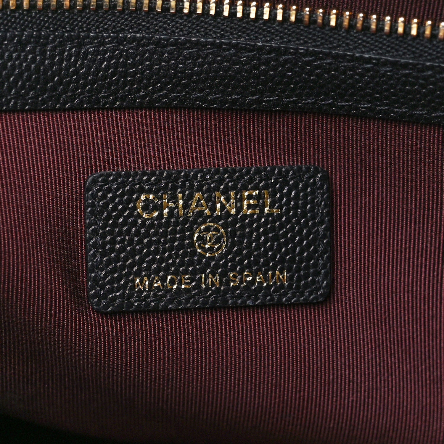 Chanel Caviar Quilted Medium Cosmetic Case Black 6 of 11