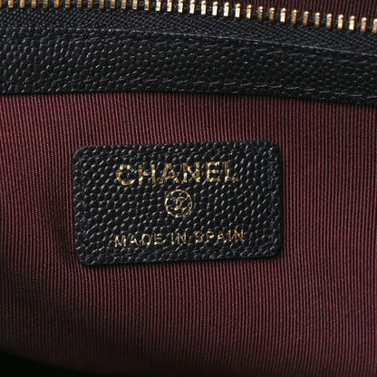 Chanel Caviar Quilted Medium Cosmetic Case Black 6 of 11