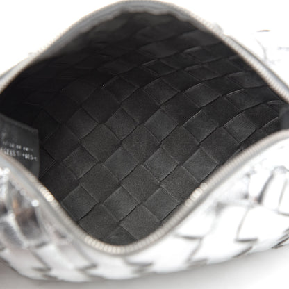 Bottega Veneta Metallic Calfskin Intrecciato Mini Loop Camera Bag Silver 5 of 8