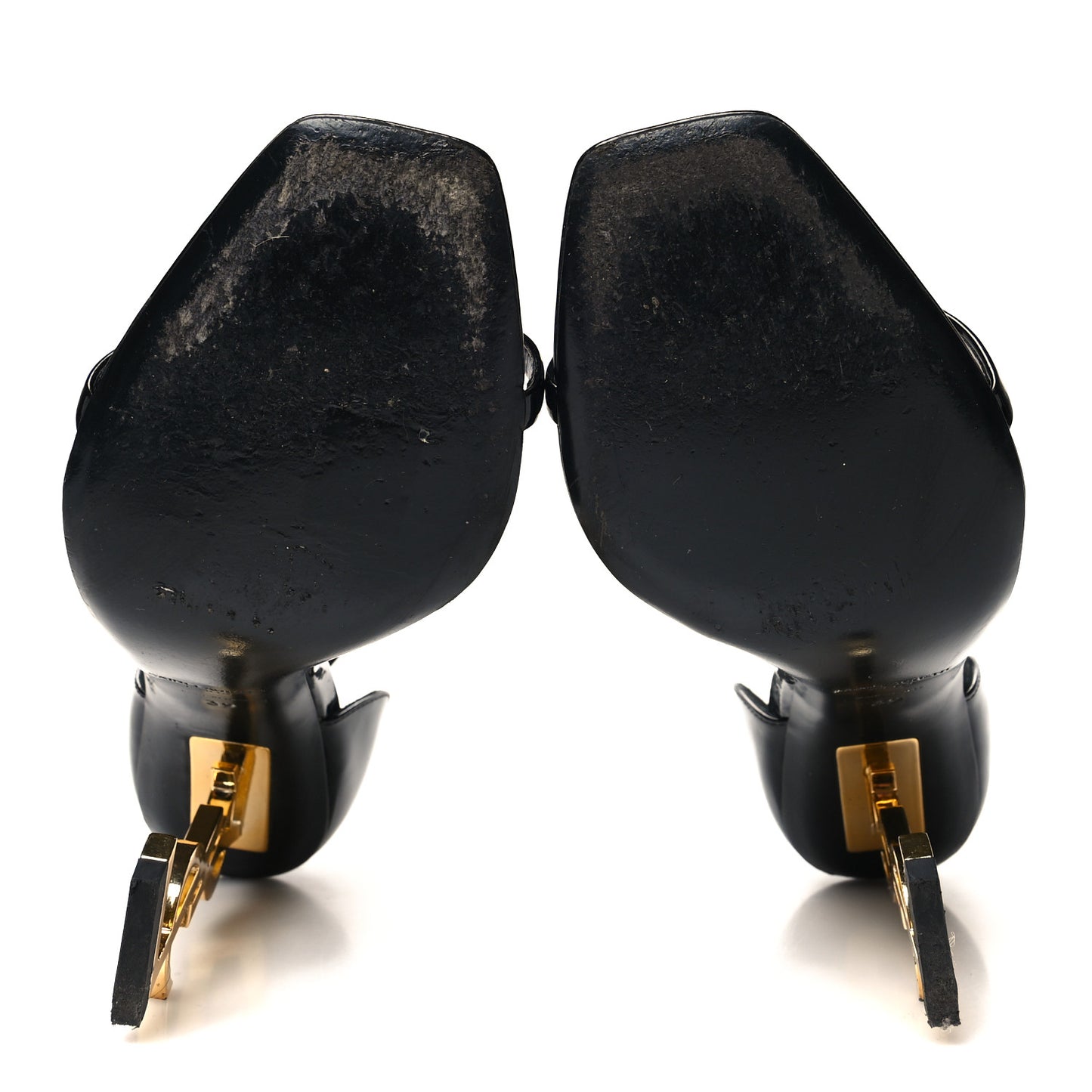 Patent Calfskin Opyum 110 Sandals 39 Black Gold