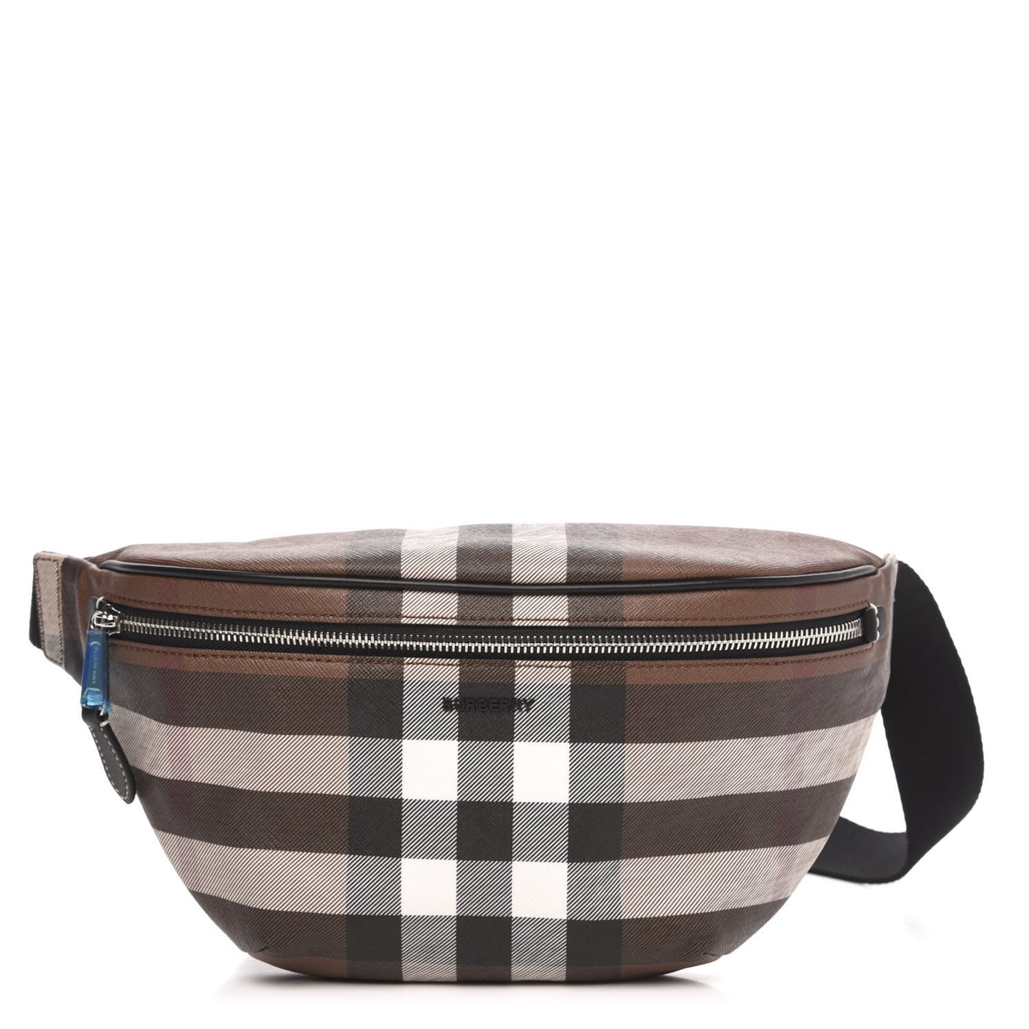 E-canvas Check Bum Bag Dark Birch Brown