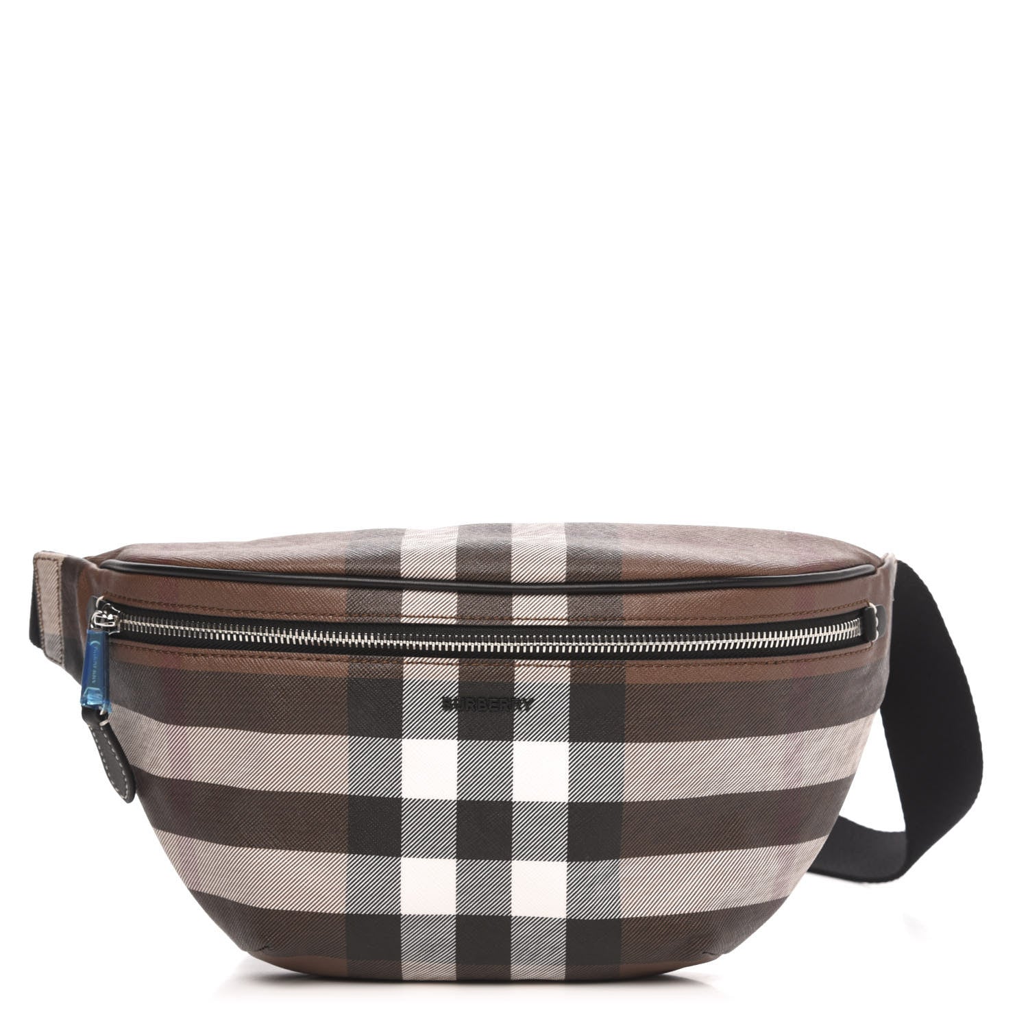 Burberry E-canvas Check Bum Bag Dark Birch Brown 1 of 9