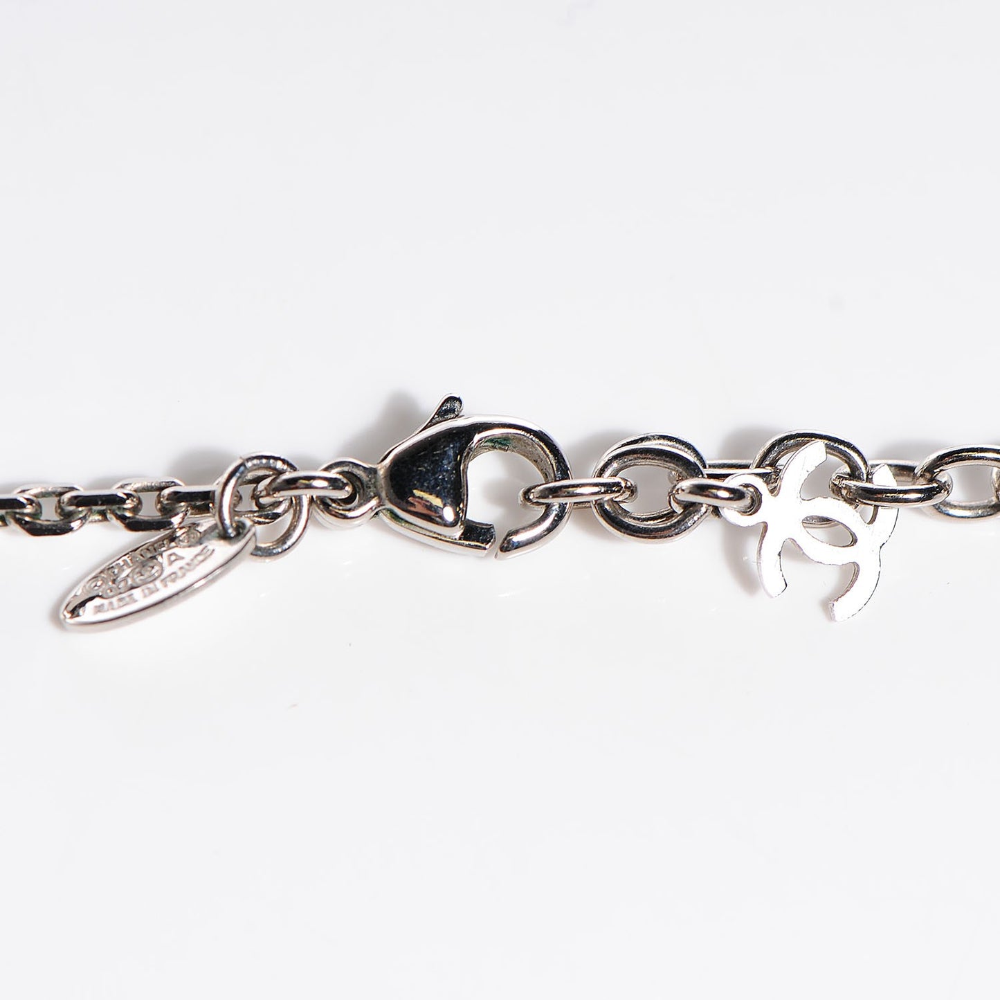 Crystal CC Square Charm Necklace