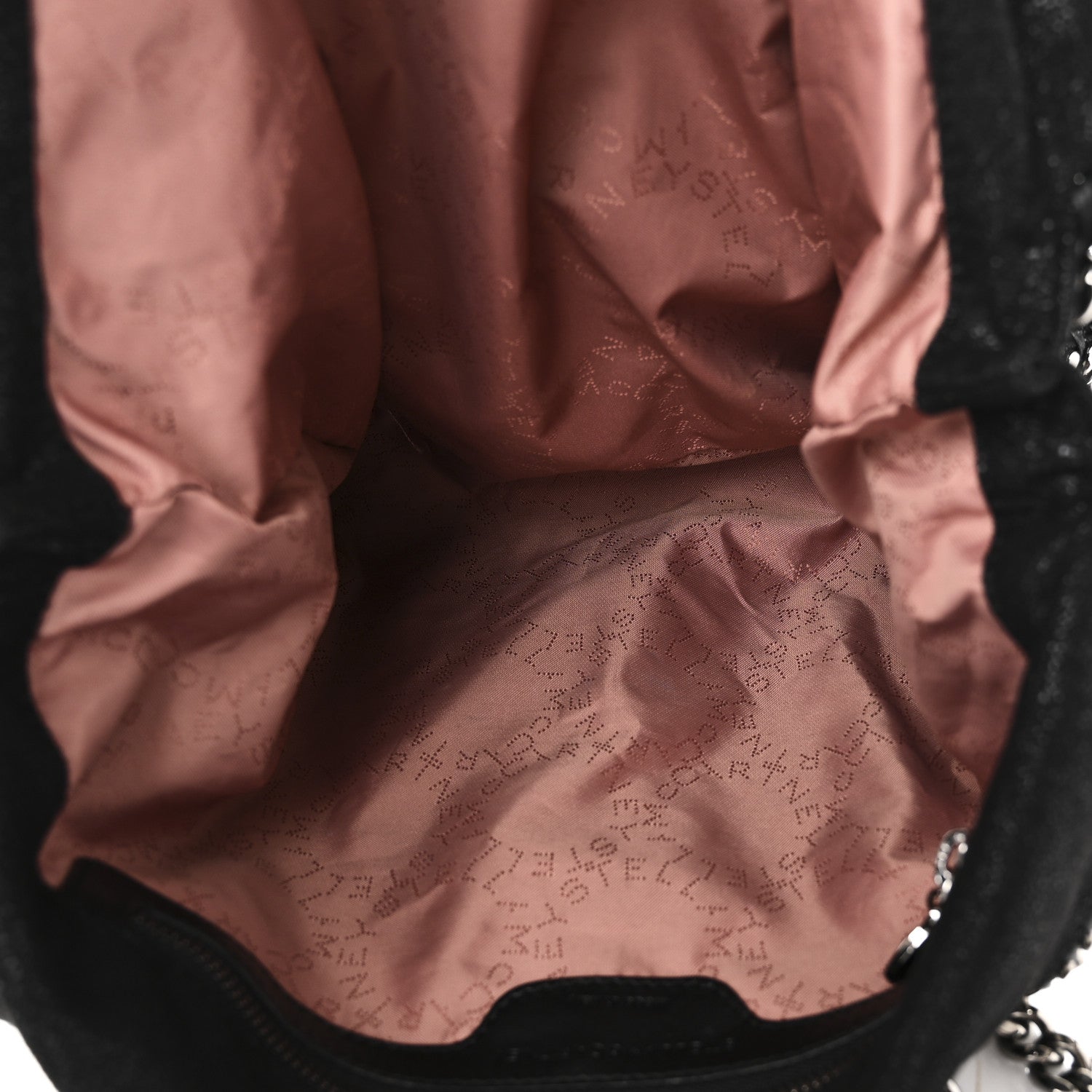 Stella McCartney Shaggy Deer Falabella Fold Over Tote Black 5 of 9