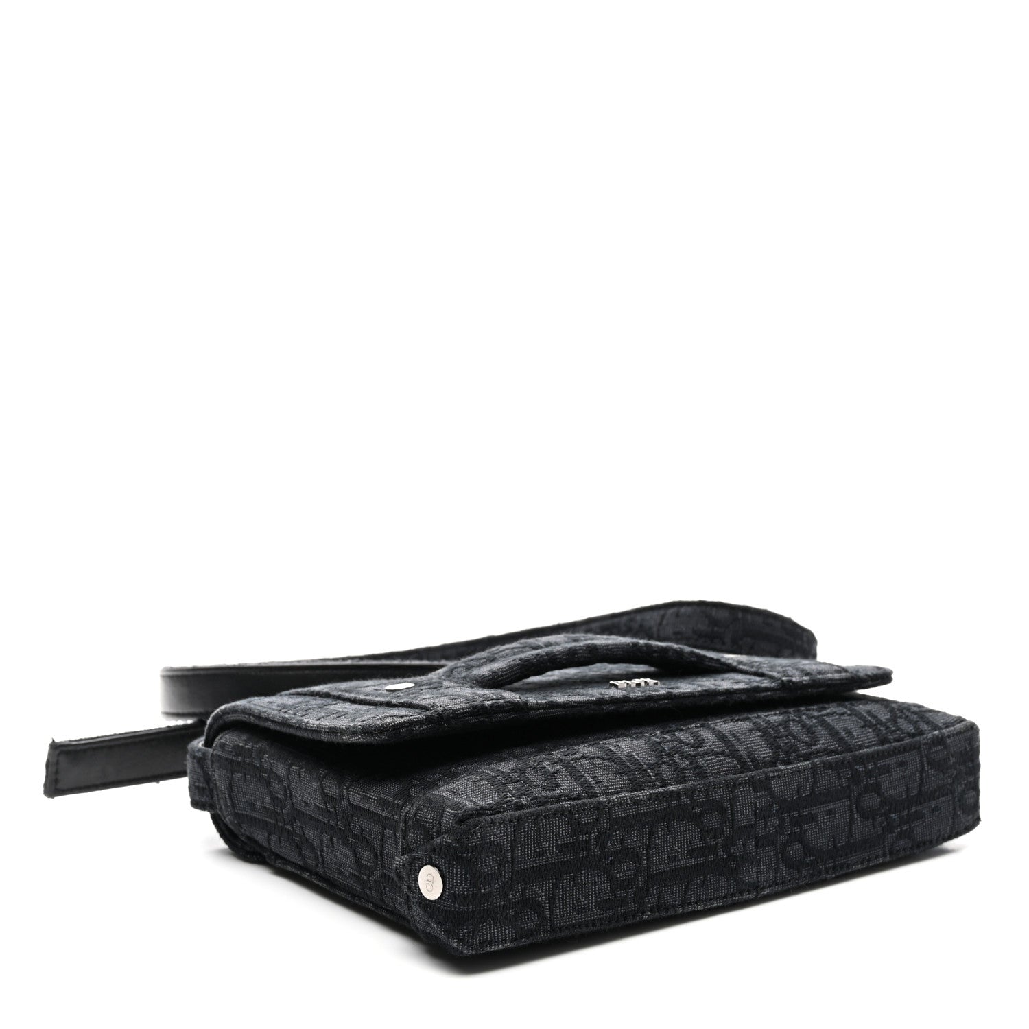 Christian Dior HOMME Oblique Canvas Flap Messenger Black 4 of 9