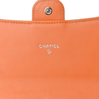 Chanel Patent Quilted Travel Wallet Orange 6 of 16