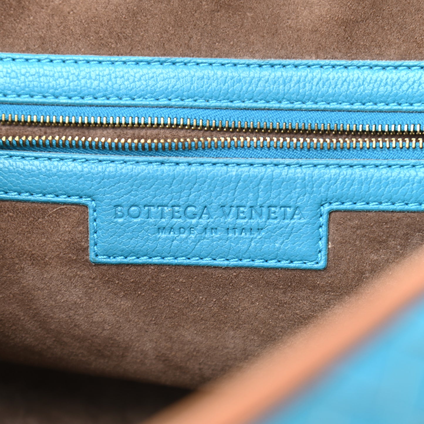 Nappa Intrecciato Bowling Bag Blue