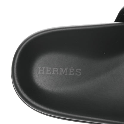Hermes Calfskin Womens Chypre Sandals 40.5 Black 7 of 8