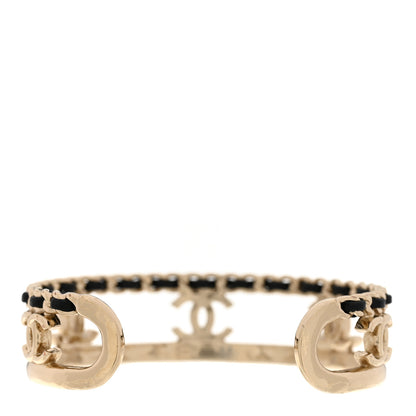 Chanel Metal Lambskin Chain CC Bracelet M Gold 3 of 5
