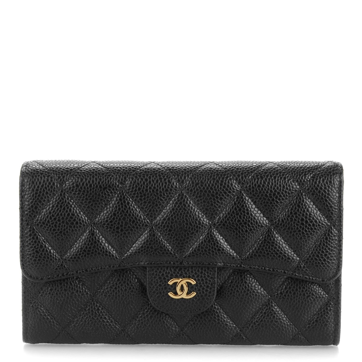 Chanel Caviar Quilted Large Flap Wallet Black 1 of 8