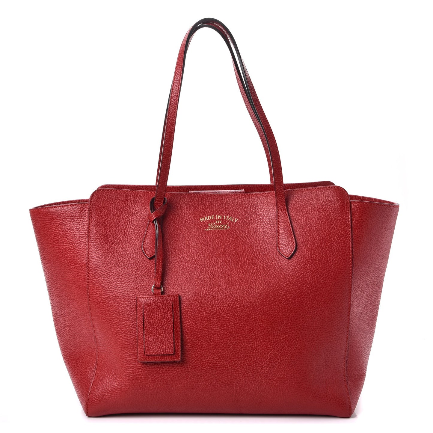 Dollar Calfskin Medium Swing Tote Red