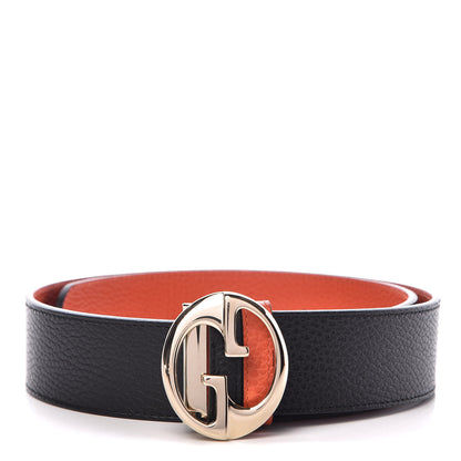 Gucci Calfskin 1973 Reversible Belt 80 32 Orange Black 1 of 8