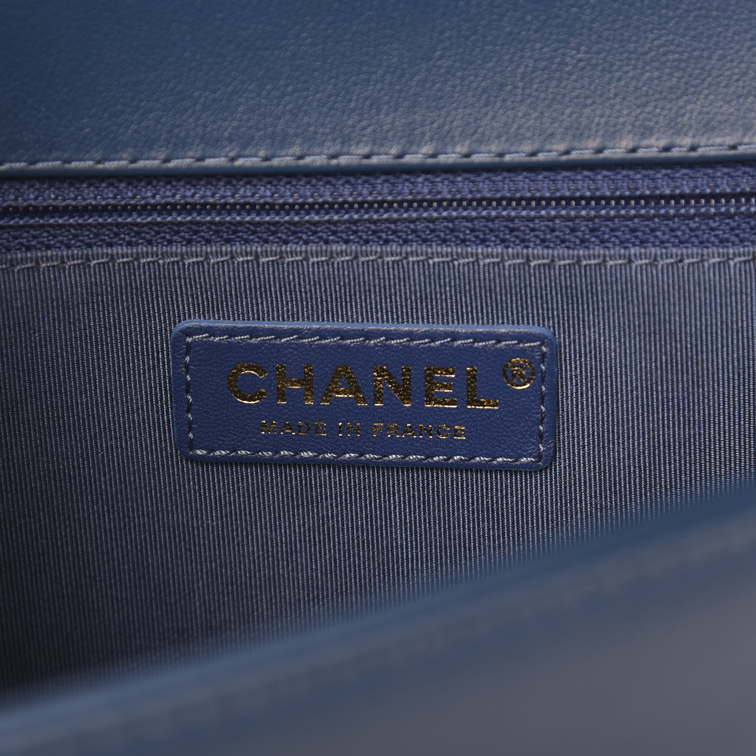 Chanel Calfskin Quilted New Medium Boy Top Handle Flap Blue 5 of 9