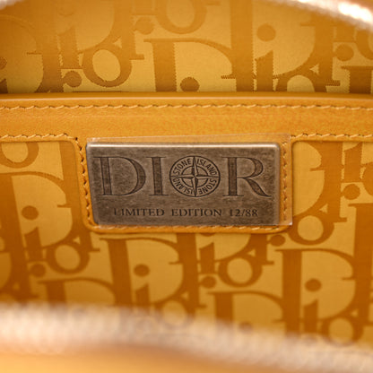 Christian Dior X STONE ISLAND Calfskin Mens Round Bag Tane Gold 6 of 12